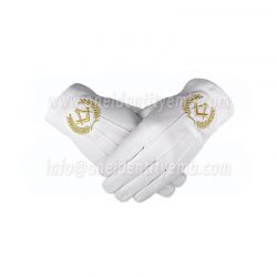 Cotton Gloves Square Gold