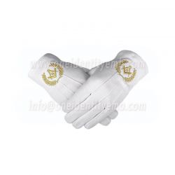 Cotton Gloves Square & G Gold