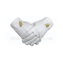 Cotton Gloves with Gold