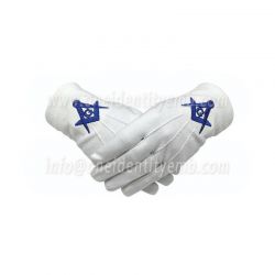 Cotton Gloves Blue Compass & G