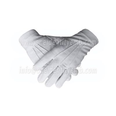 Cotton White Gloves Plain