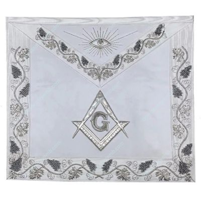 Mason White Lodge Apron