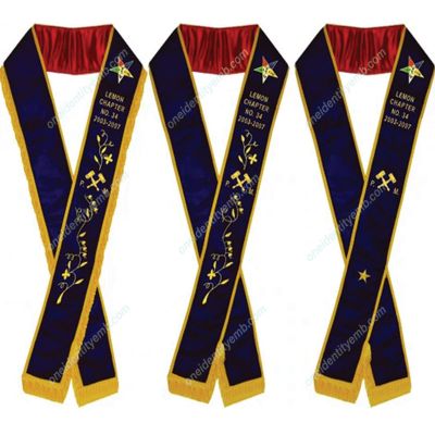 OES Purple Velvet Sashes