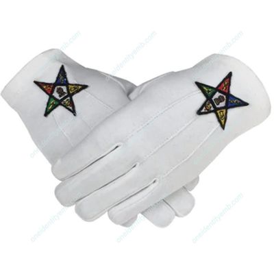 OES Masonic Cotton Gloves