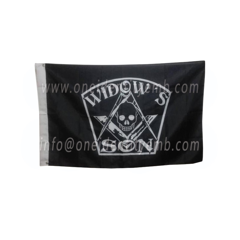 Masonic Flag WIDOW'S Black