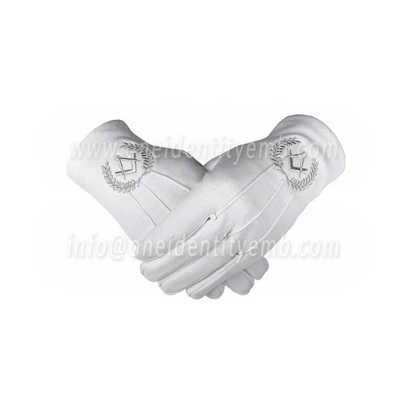 Cotton Gloves Square Silver
